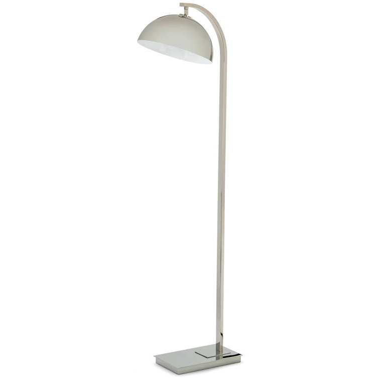 Otto Polished Nickel Arc Adjustable 1-Light Floor Lamp