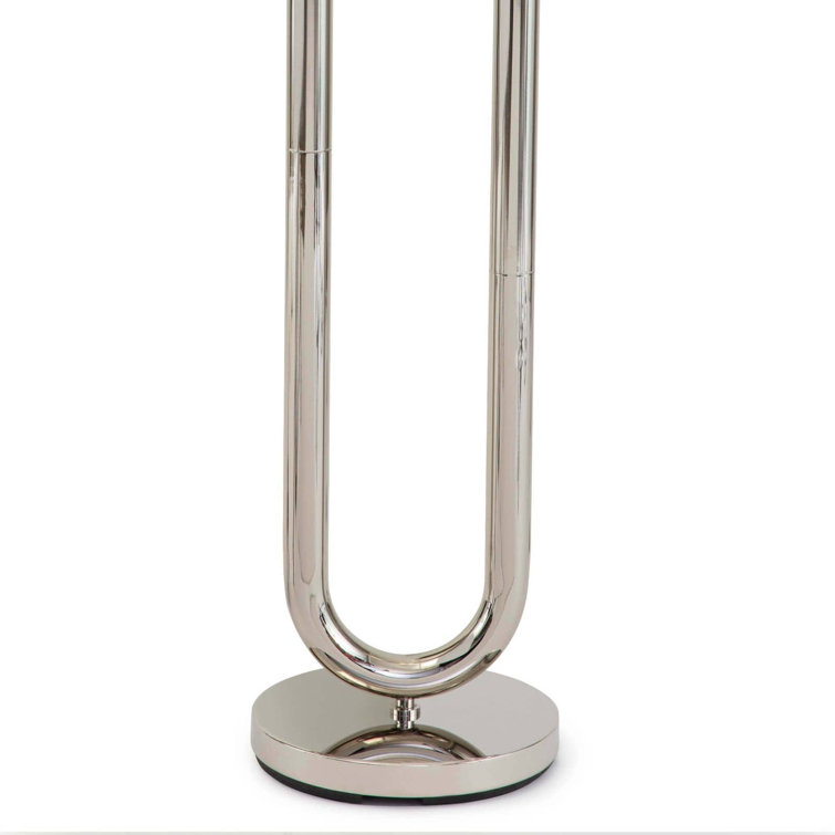 Happy Polished Nickel 2-Light Floor Lamp with Dimmer