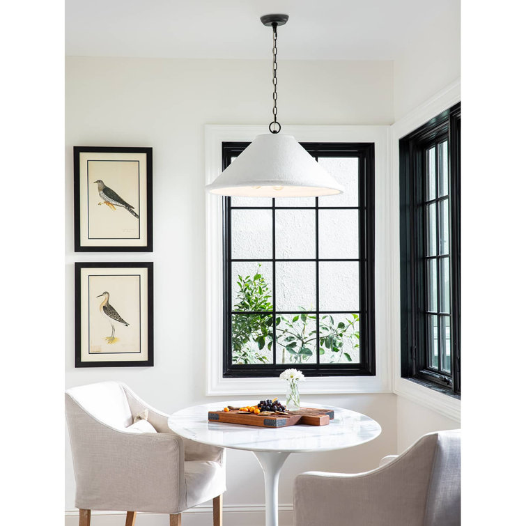 Modern White Concrete 3-Light Island Pendant