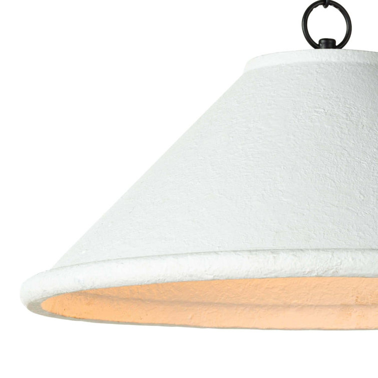 Modern White Concrete 3-Light Island Pendant