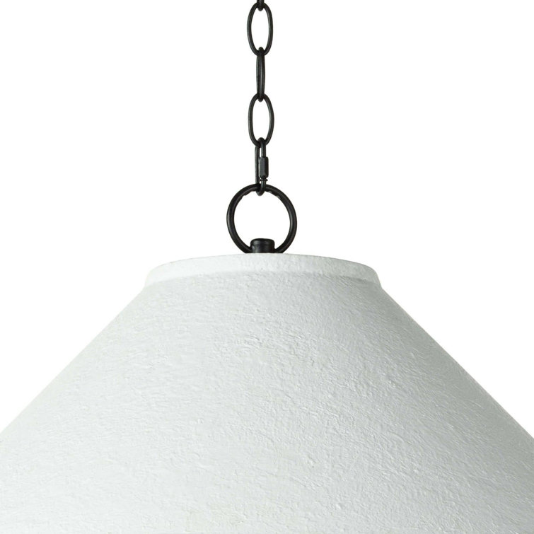 Modern White Concrete 3-Light Island Pendant