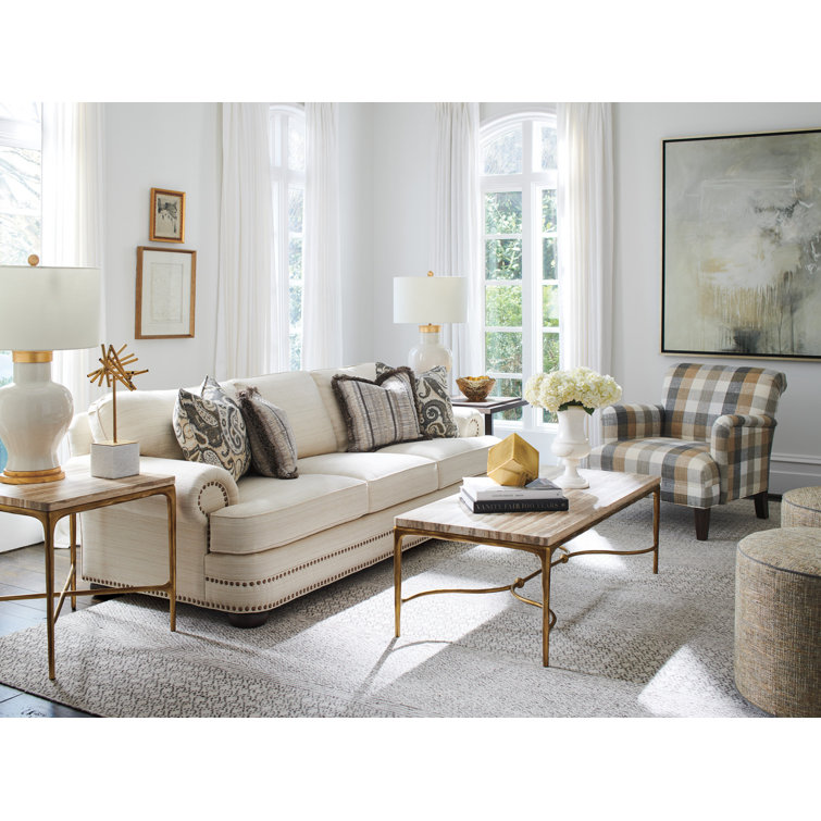 Walnut Gray Leather Accent Chair with Modern Elegance