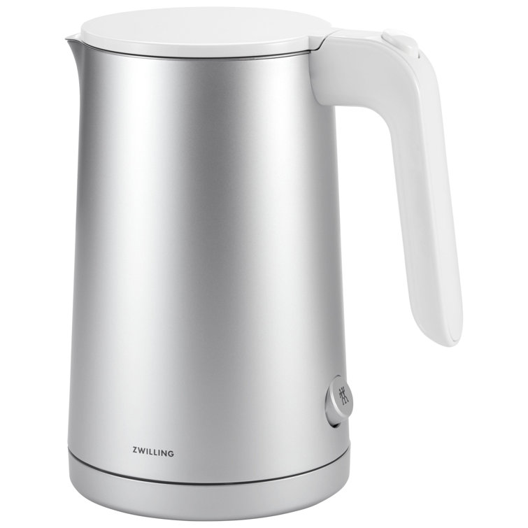 Silver 1-Liter Stainless Steel Electric Kettle with Cool Touch