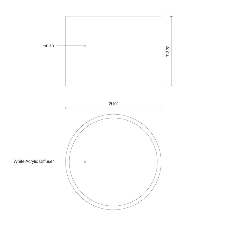 White Glass Polished Nickel LED Flush Mount Light