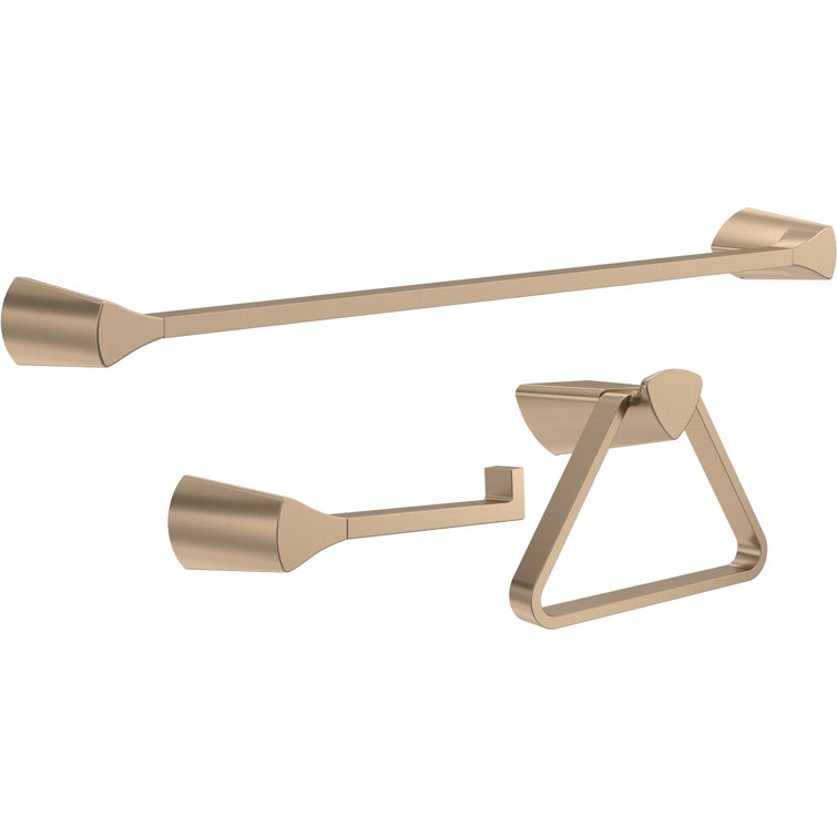 Champagne Bronze Modern Wall Mounted Towel Bar