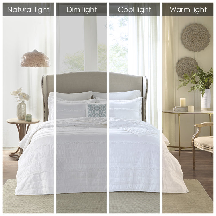 White King Reversible Microfiber Quilt Set with Accent Pillow