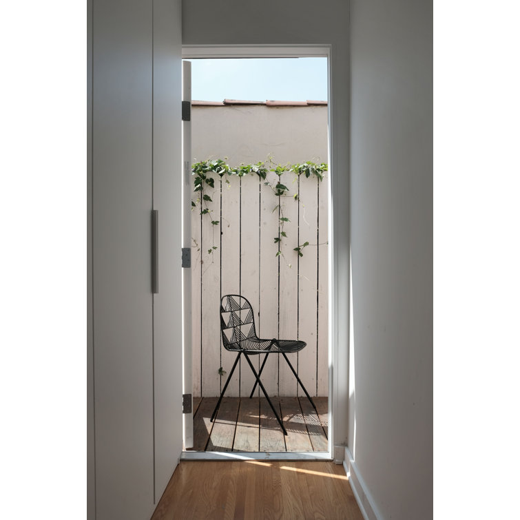 Galvanized Iron White Windsor Back Stacking Side Chair