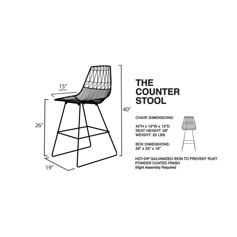 Modern Saddle Style Black Leather Metal Bar Stool, 30 in