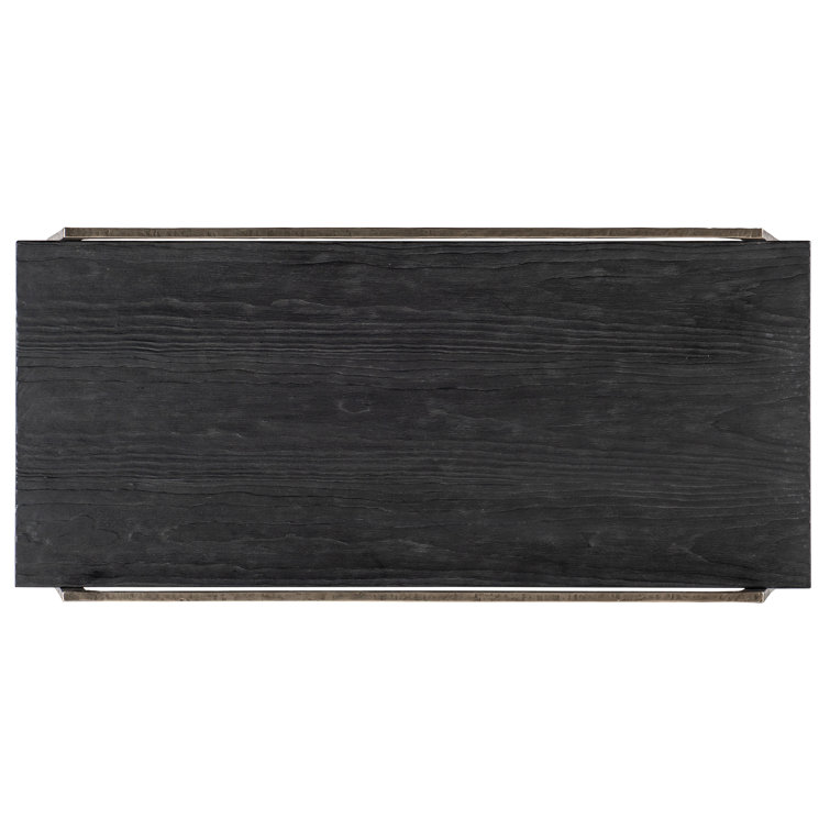Chapman Charred Black Pine Veneer Rectangular Coffee Table