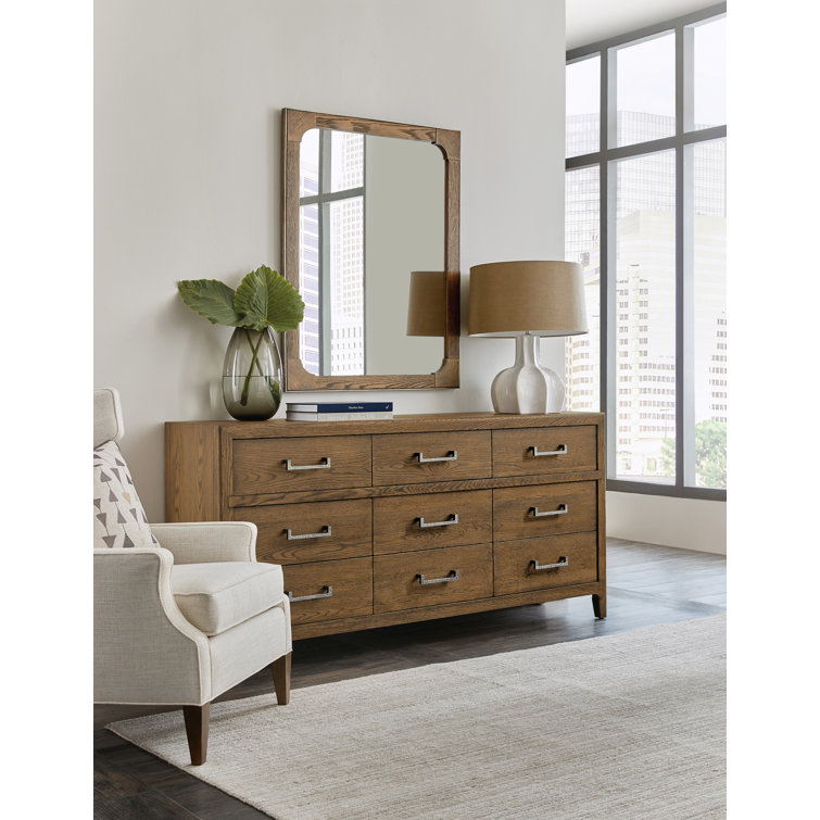 Sorrel Finish Medium Wood 9-Drawer Dresser with Soft Close