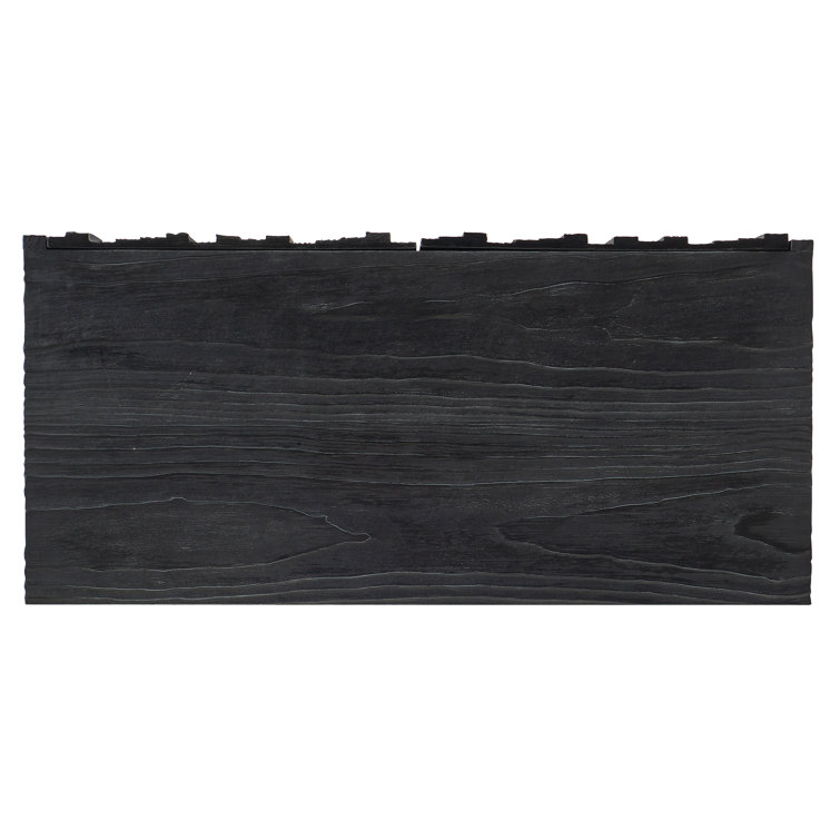 Chapman Black Pine Veneer Sideboard with Pewter Base