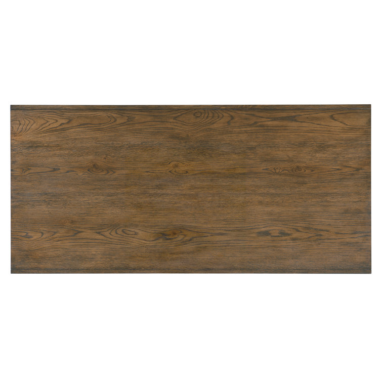 Sorrel Brown White Oak Writing Desk with Pewter Metal Base