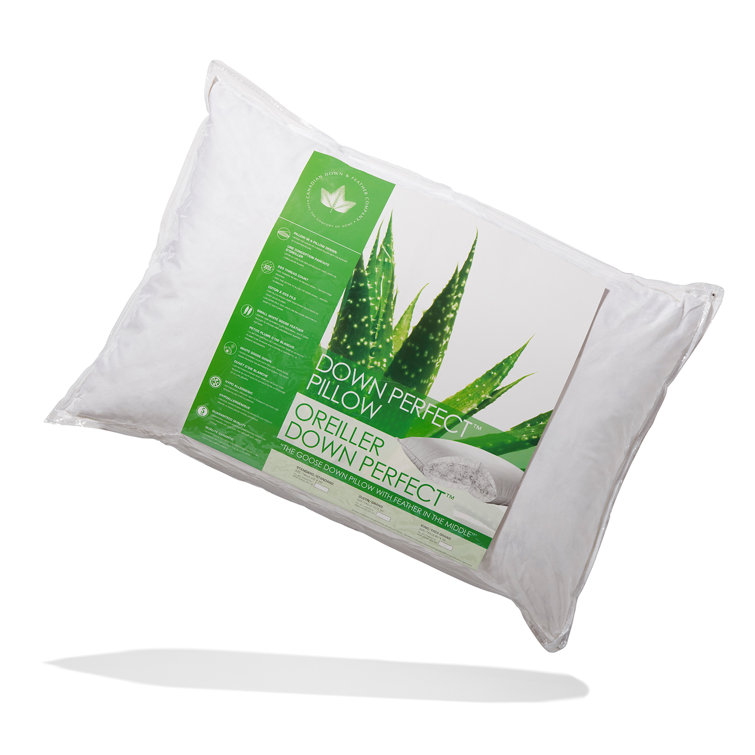King Size White Goose Feather Down Pillow