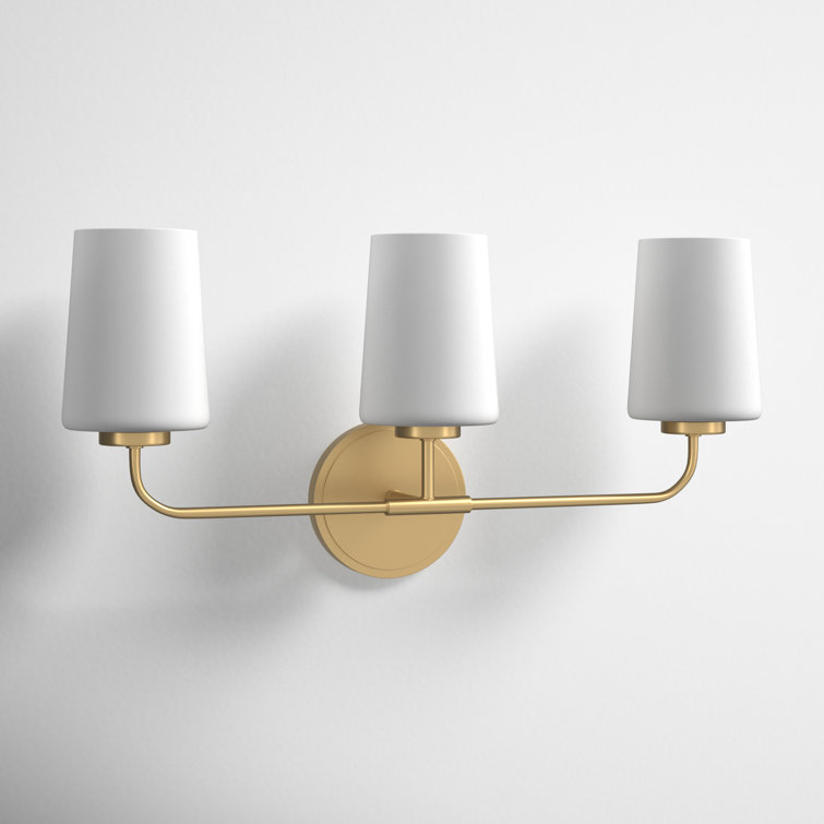 Heritage Brass 3-Light Etched Opal Dimmable Vanity Light