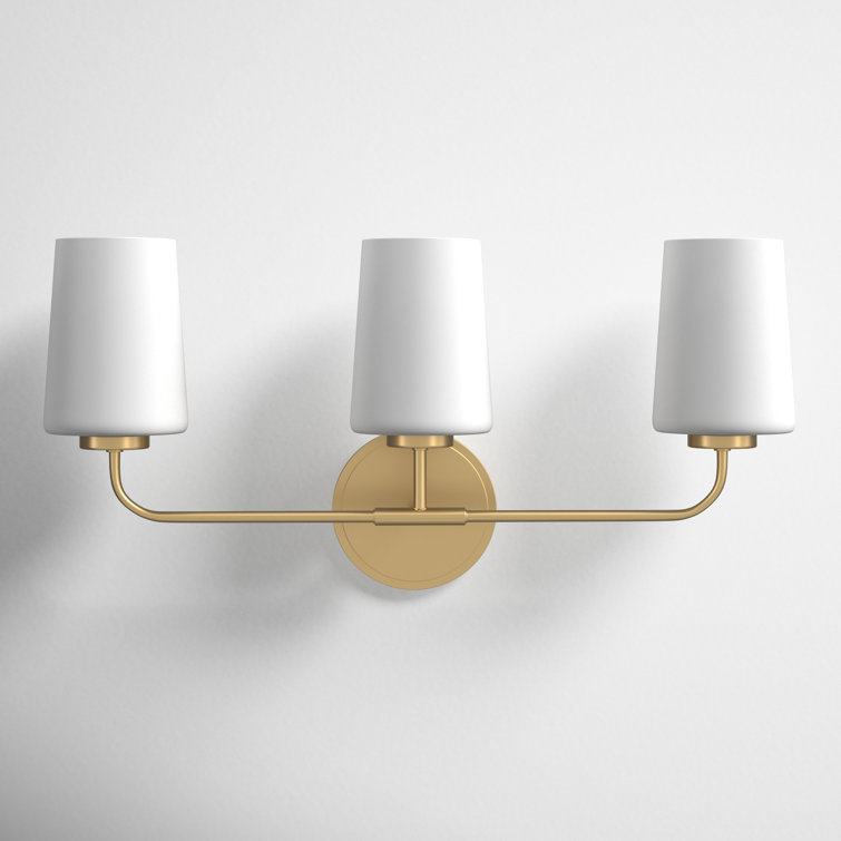 Heritage Brass 3-Light Etched Opal Dimmable Vanity Light