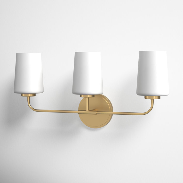 Heritage Brass 3-Light Etched Opal Dimmable Vanity Light