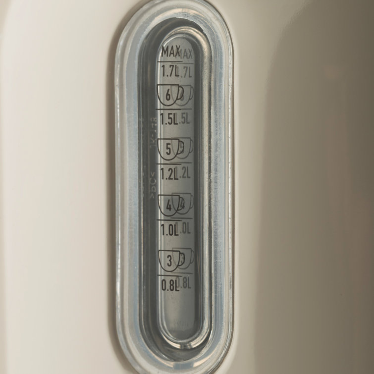 Putty Beige Stainless Steel Electric Kettle with Temperature Gauge