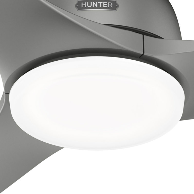 Matte Silver 52" 3-Blade Ceiling Fan with LED Light and Remote