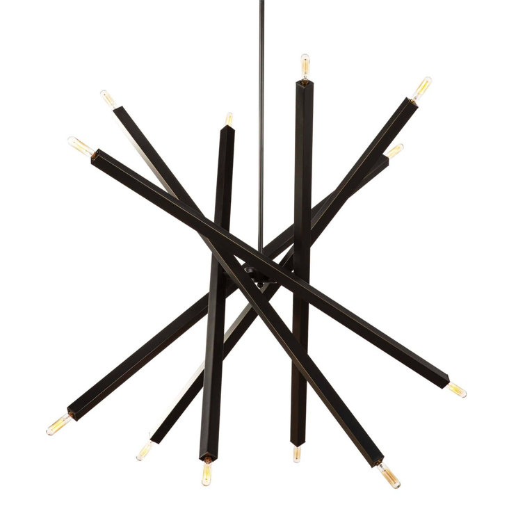 Oil Rubbed Bronze 12-Light Sputnik Chandelier
