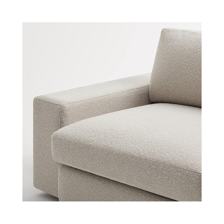 Esker Wide Comfort Sofa in Kelso Sand Cotton Blend