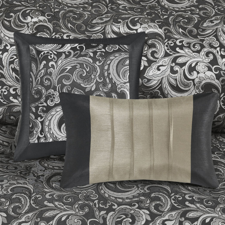 California King Black Microfiber 24-Piece Bed in a Bag Set