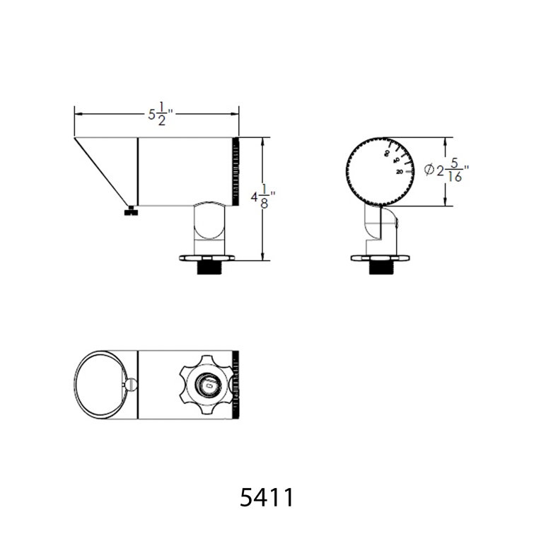 Black Adjustable LED Pathway Spotlight