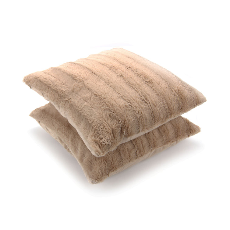 Faux Fur Throw Pillow (Set of 2)