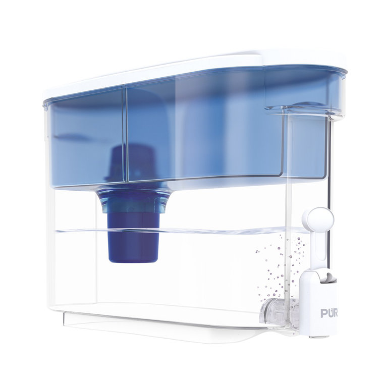 Large Blue and Clear Activated Carbon Water Filter Pitcher