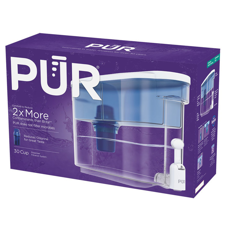 Large Blue and Clear Activated Carbon Water Filter Pitcher