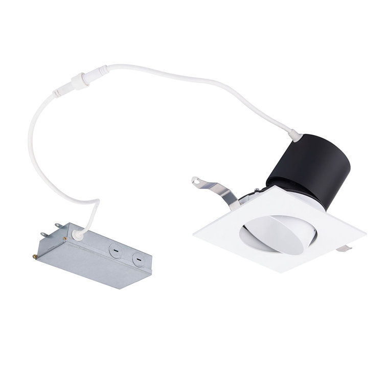 White Aluminum 3'' LED Adjustable Recessed Lighting Kit
