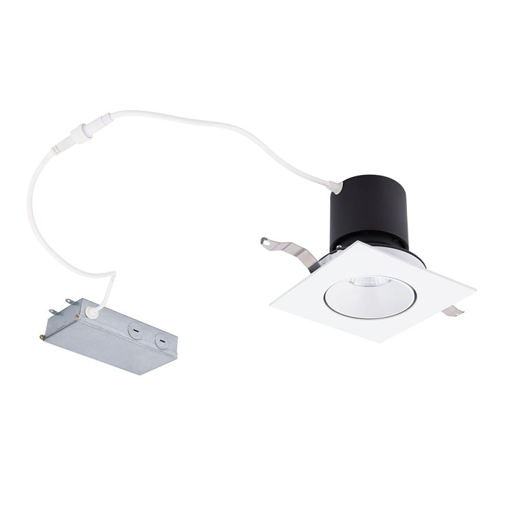 White Aluminum 3'' LED Adjustable Recessed Lighting Kit