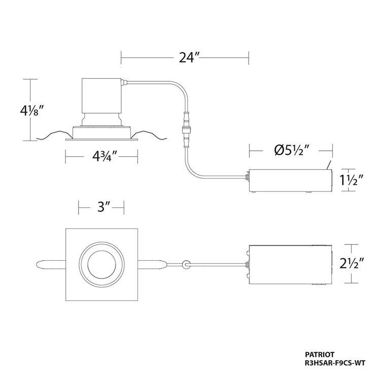 White Aluminum 3'' LED Adjustable Recessed Lighting Kit