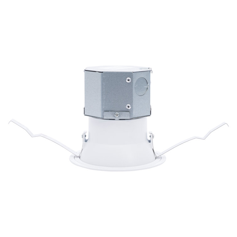 White Aluminum 5-Inch LED Recessed Lighting Kit with Frosted Acrylic Diffuser