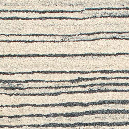 Avery Handmade Tufted Wool Striped Area Rug, 3' x 5', Gray