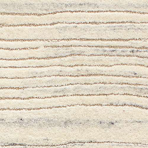 Avery Oatmeal Hand Tufted Wool Stripe Rug 3'x5'