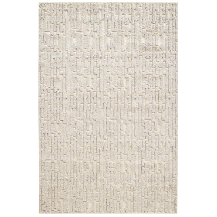 Plush Labyrinth Hand-Knotted Wool & Cotton Rug, Gray, 3' x 5'