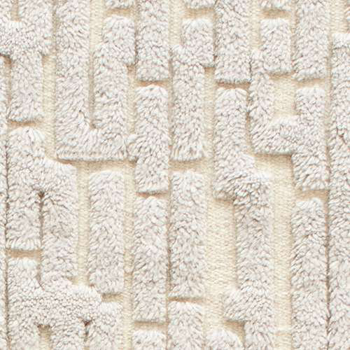 Ivory Hand-Knotted Wool and Synthetic 8' x 10' Rug