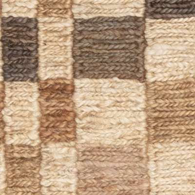 Marie Flanigan Hand-Woven Gray Geometric 3' x 5' Wool-Cotton Rug