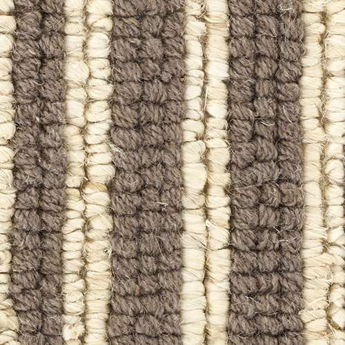 Handmade Gray Wool and Cotton Striped Rectangular Rug