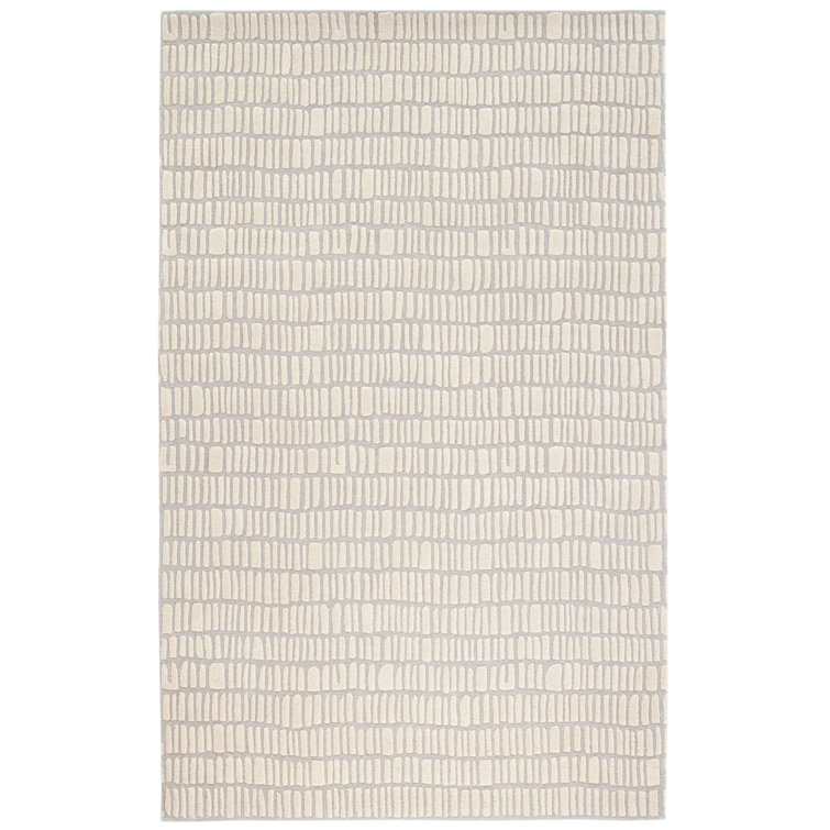 Roark Ivory Hand-Tufted Wool Rectangular Rug 3' x 5'