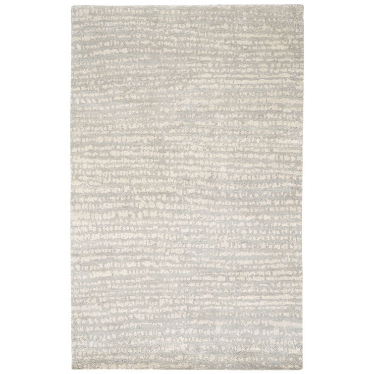 Marie Flanigan Hand-Knotted Plush Gray Wool 6' x 9' Rug