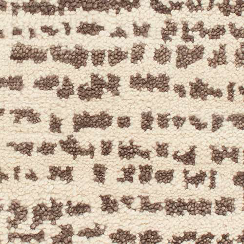 Hand-Knotted Natural Wool Rectangular Rug 3' x 5'