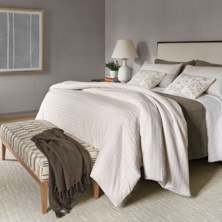 Evelyn Handwoven Linen Throw Blanket in Mushroom - 50" x 70"