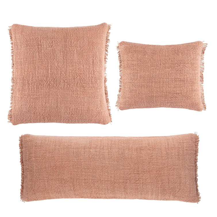 Nude Linen 16x20 Pillow with Fringe