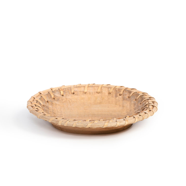 Rustic Round Woven Rattan Charger Plate