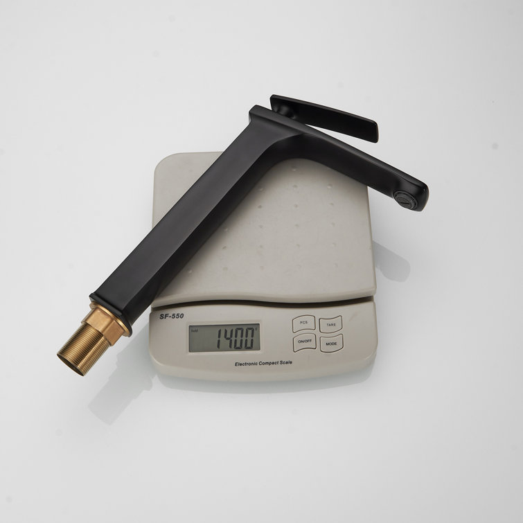 Matte Black Single Handle Vessel Sink Faucet with Drain Assembly