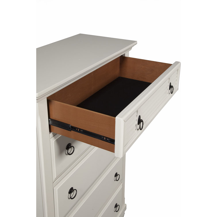Winchester 5-Drawer White Pine Wood Chest with Soft Close
