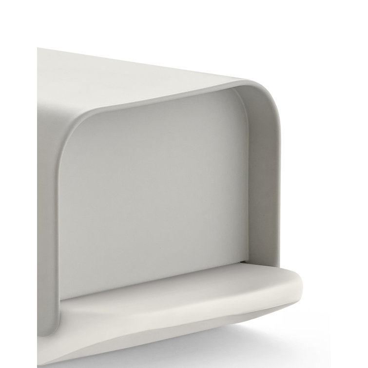 Warm Gray Stainless Steel and Porcelain Butter Dish