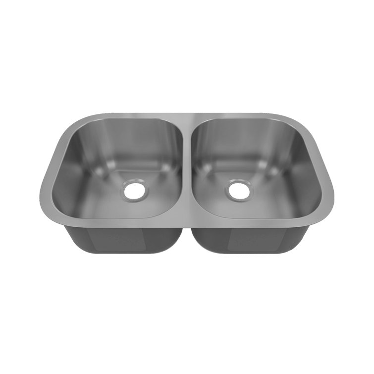Sinber 32'' x 18'' Stainless Steel Double Bowl Undermount Kitchen Sink