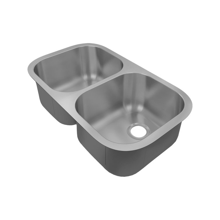 Sinber 32'' x 18'' Stainless Steel Double Bowl Undermount Kitchen Sink